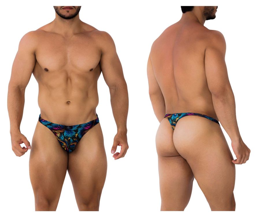 Tanga Estampada Xtremen 91171 Hojas de Colores