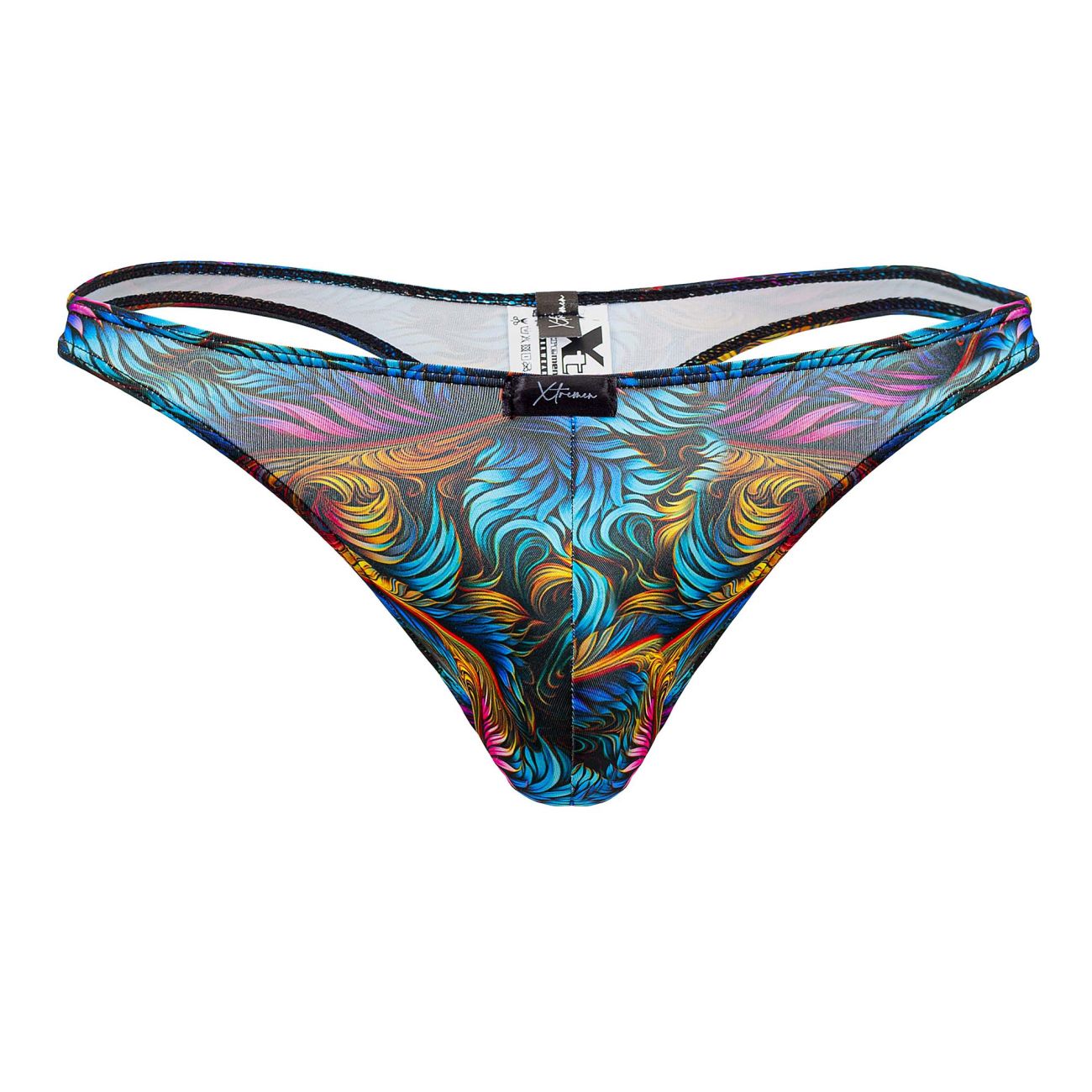 Tanga Estampada Xtremen 91171 Hojas de Colores