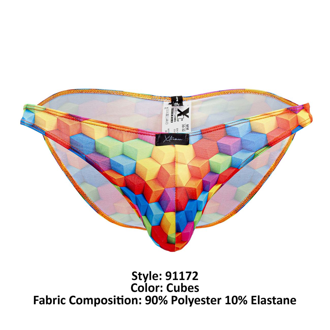 Bikini estampado con cubos de colores Xtremen 91172