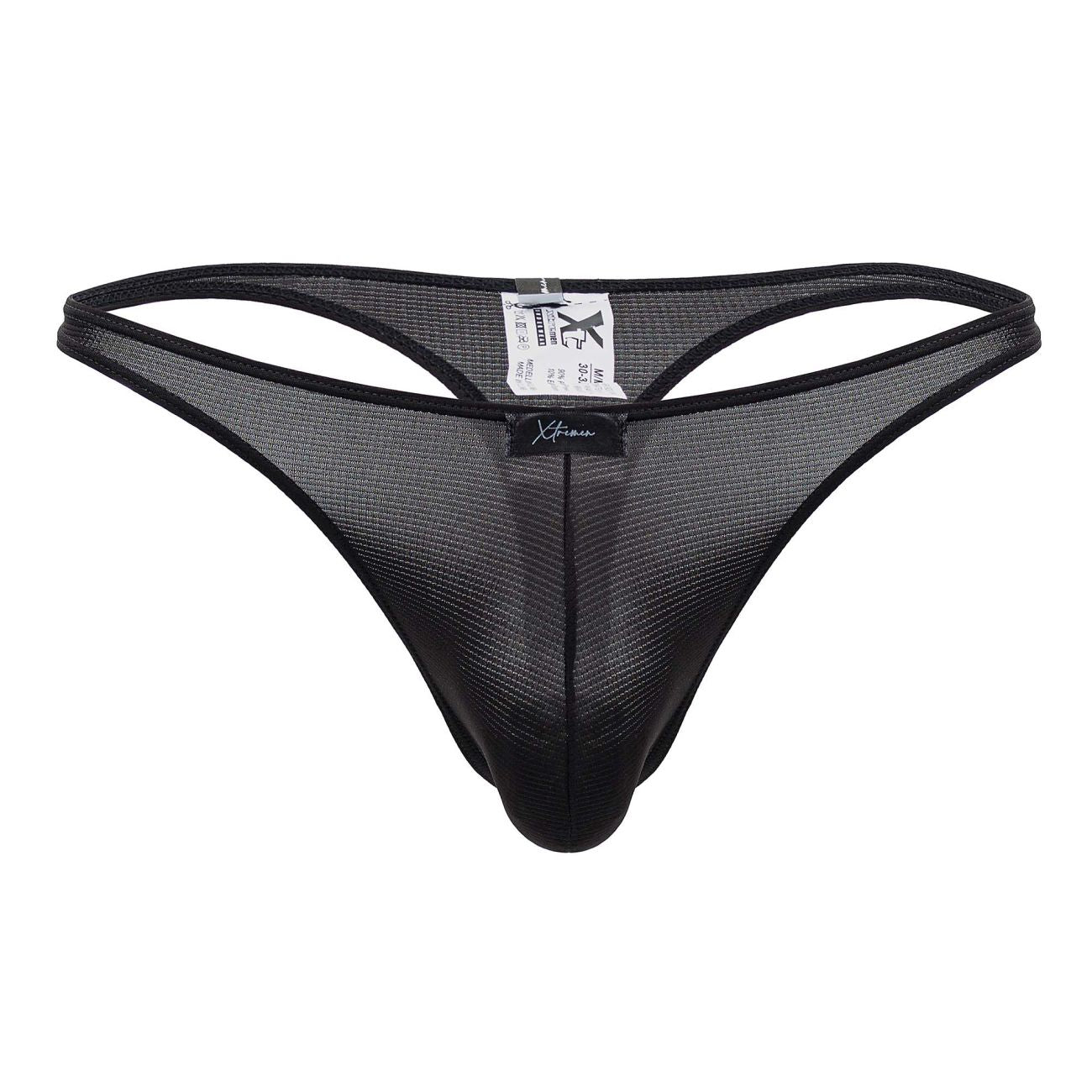 Tanga de microfibra Xtremen 91176 Color Negro