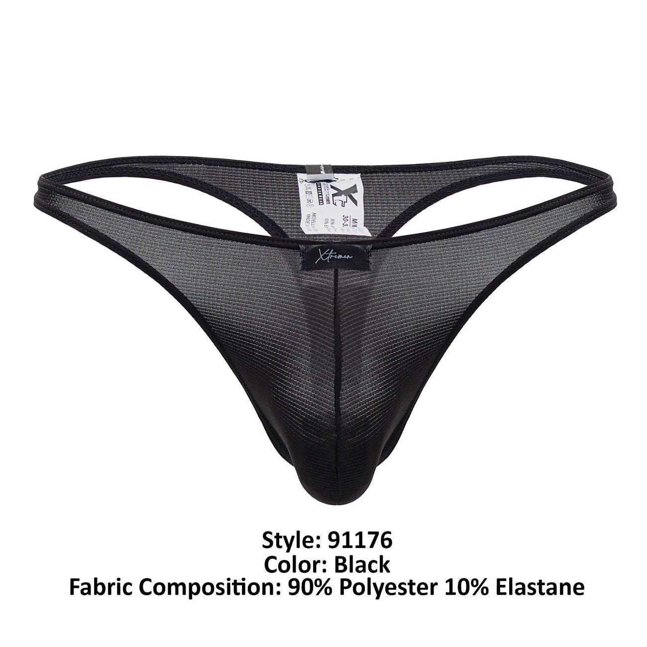 Tanga de microfibra Xtremen 91176 Color Negro