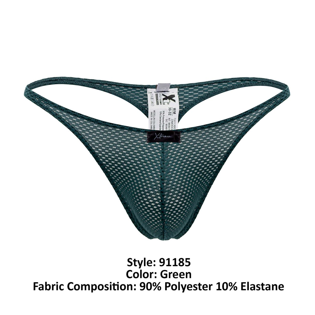 Tanga de malla Xtremen 91185 Color Verde