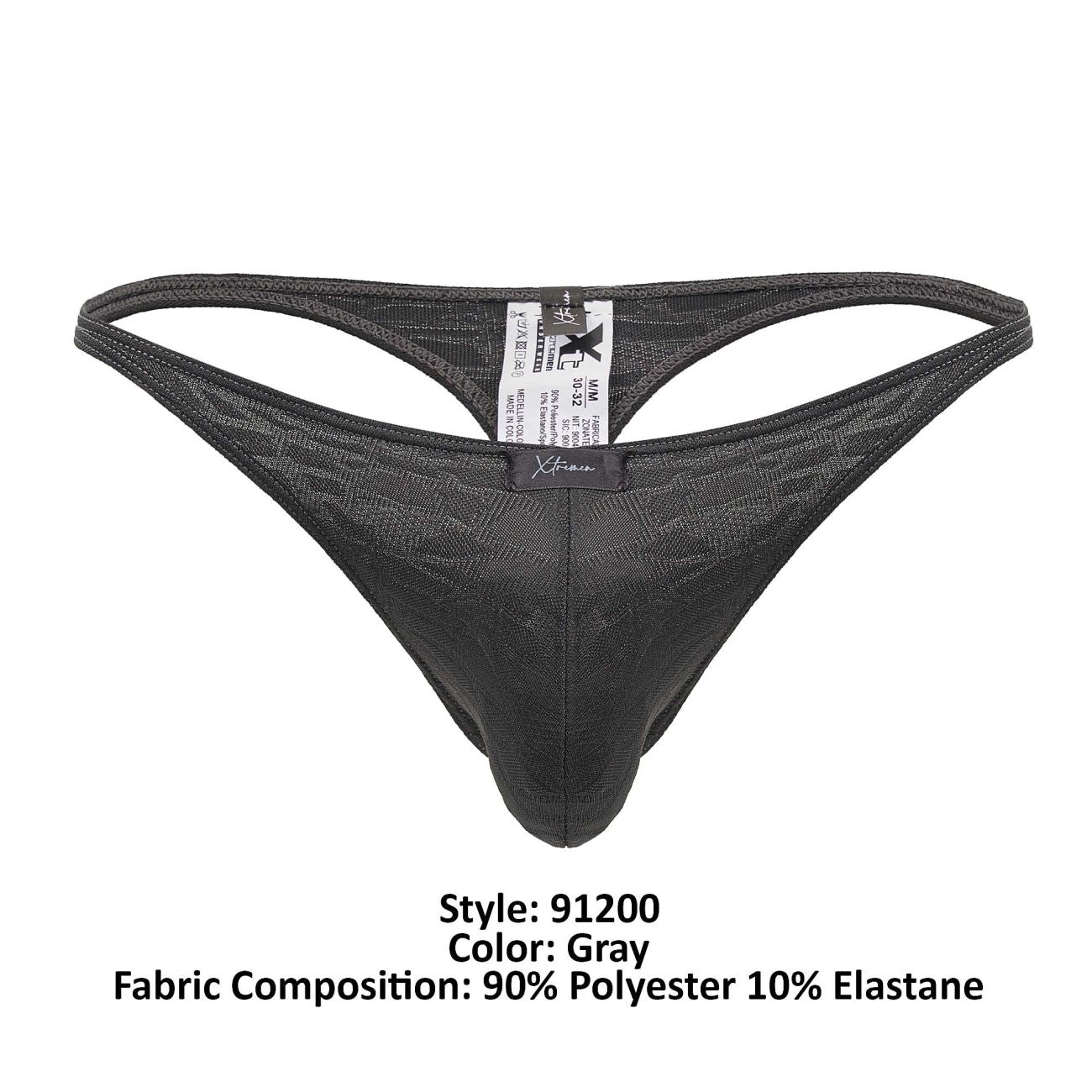 Xtremen 91200 Jacquard Tangas Farbe Grau