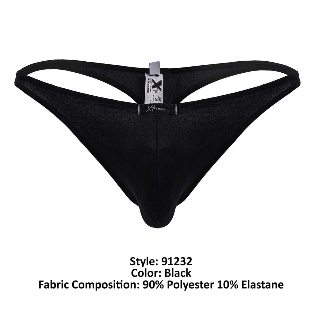 Tangas de microfibra Xtremen 91232 Color Negro