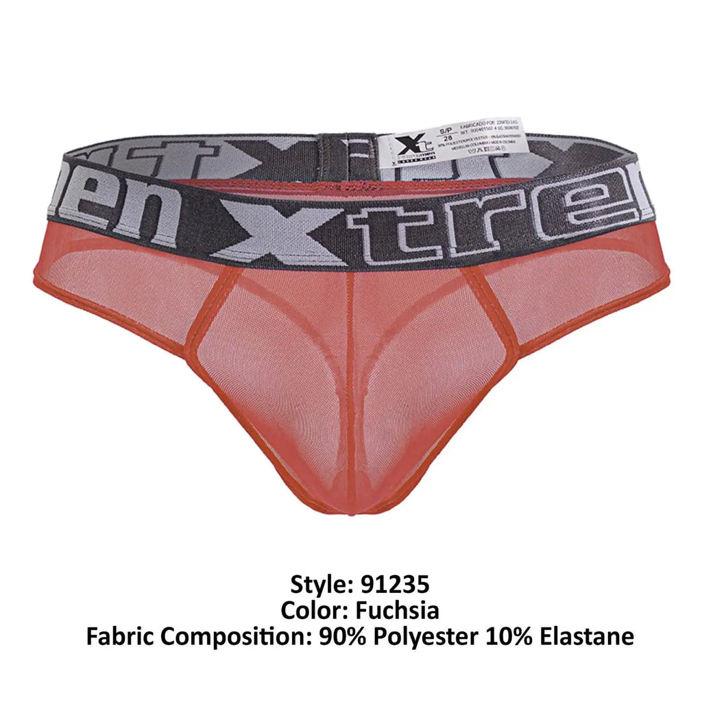 Xtremen Men's Underwear 91235 Microfiber Thongs Color Fuchsia