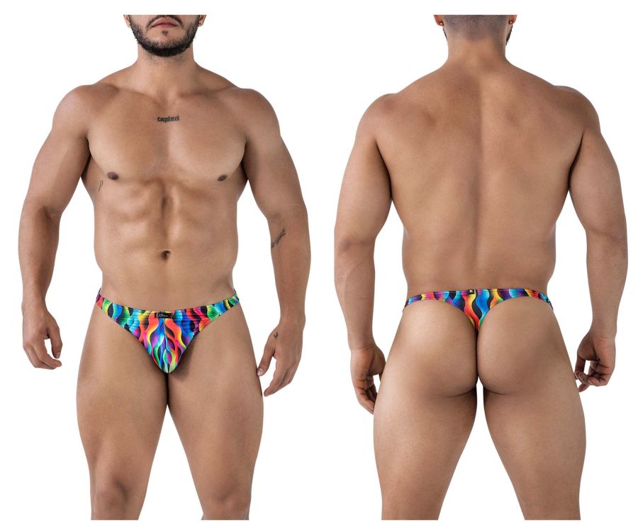 Xtremen 91247 Bedruckte Tangas, Farbwellen