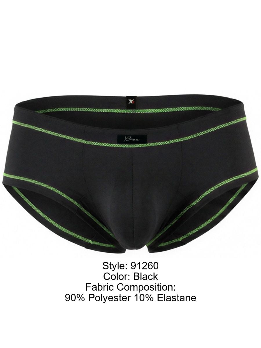 Xtremen 91260 Men's Underwear Modern Athletic Microfiber Briefs Color Black