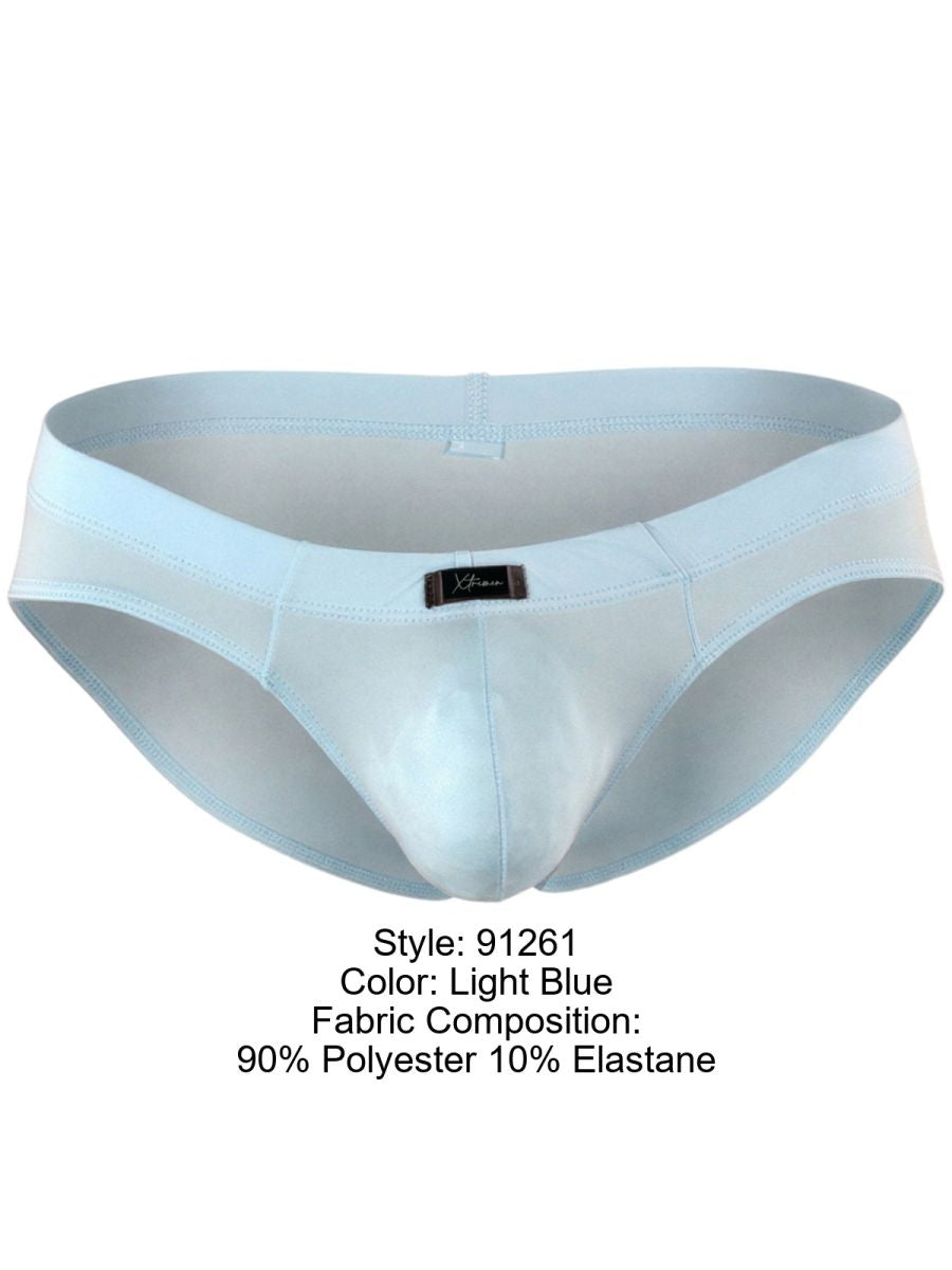 Xtremen 91261 Men's Underwear Microfiber Sleek Fit Briefs Color Light Blue