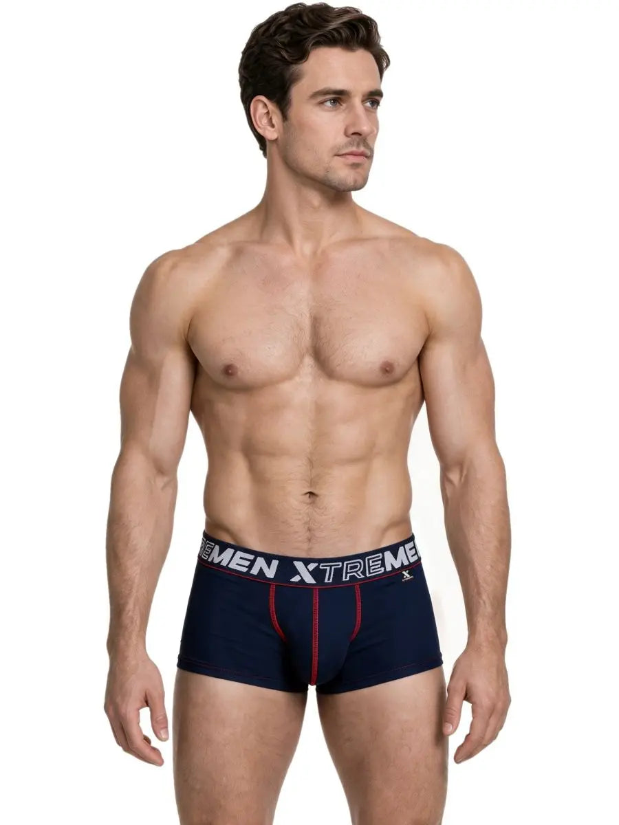 Xtremen 91265 Ropa interior para hombre Boxer ajustado de microfibra elástica Color Azul oscuro