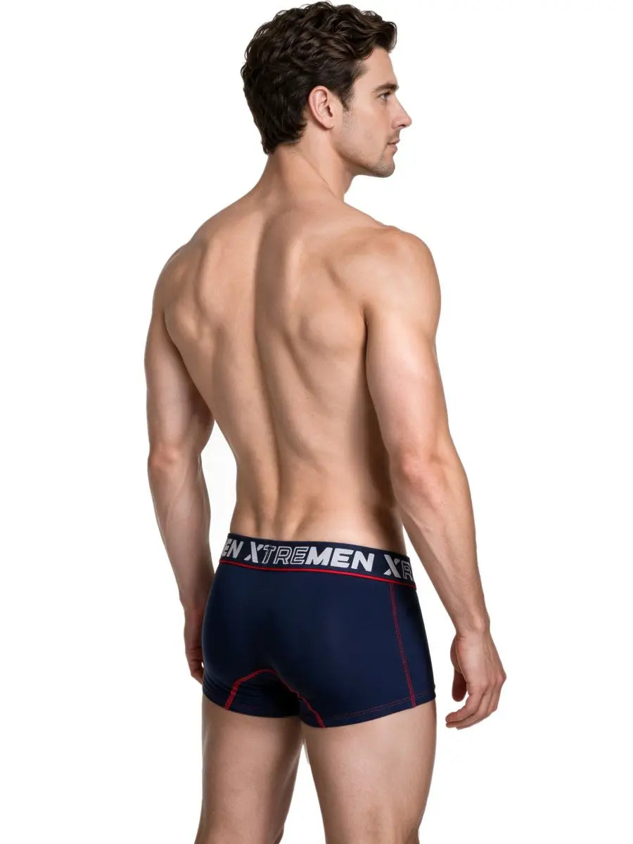 Xtremen 91265 Ropa interior para hombre Boxer ajustado de microfibra elástica Color Azul oscuro