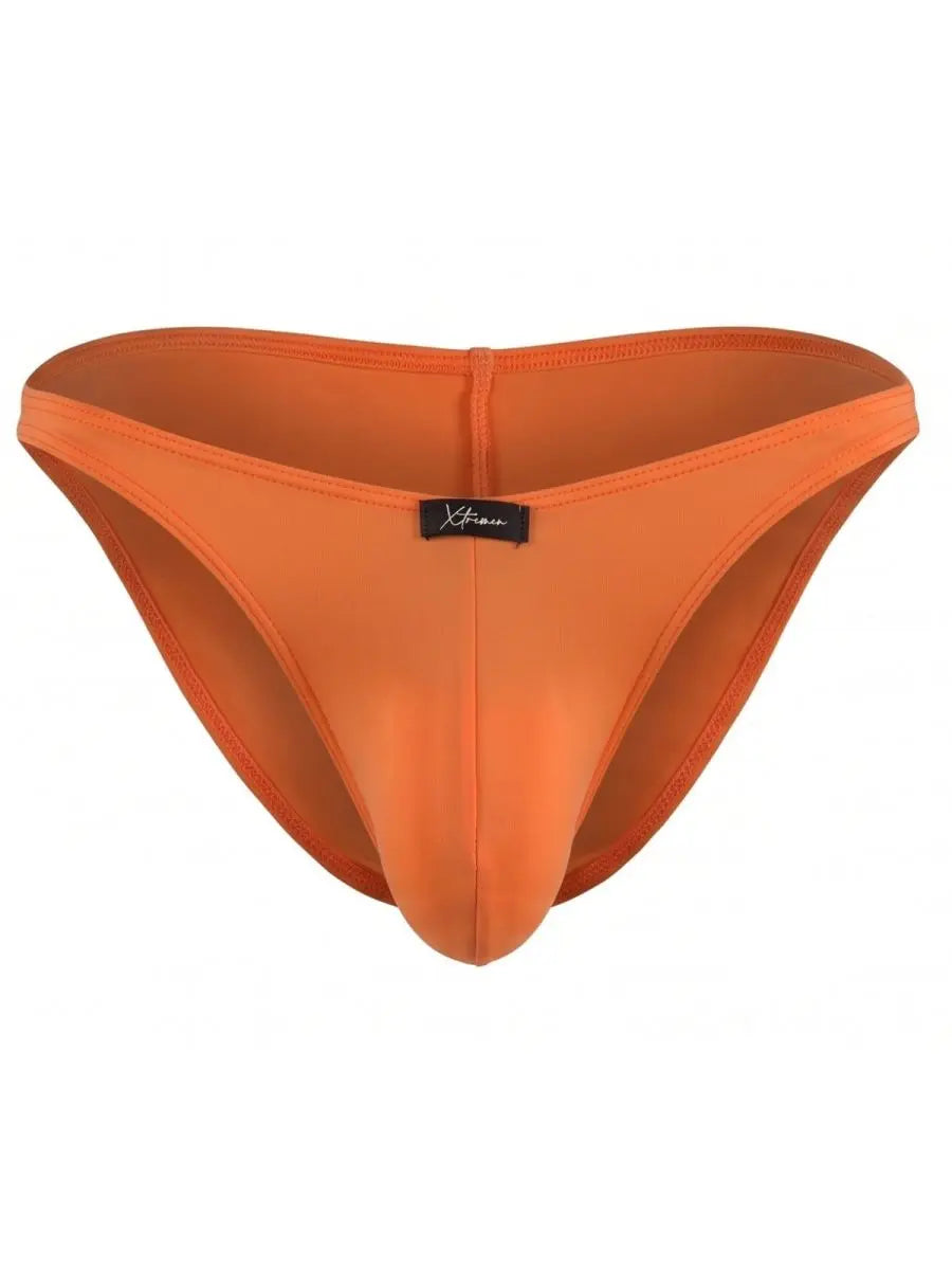 Xtremen 91267 Herrenunterwäsche Mikrofaser-Bikini für moderne Passform und geschmeidigen Tragekomfort Farbe Orange