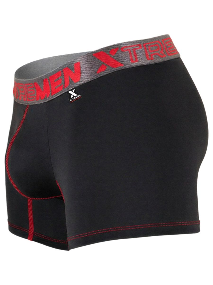 Xtremen 91271 Men's Underwear Sleek Microfiber Boxer Briefs Color Black
