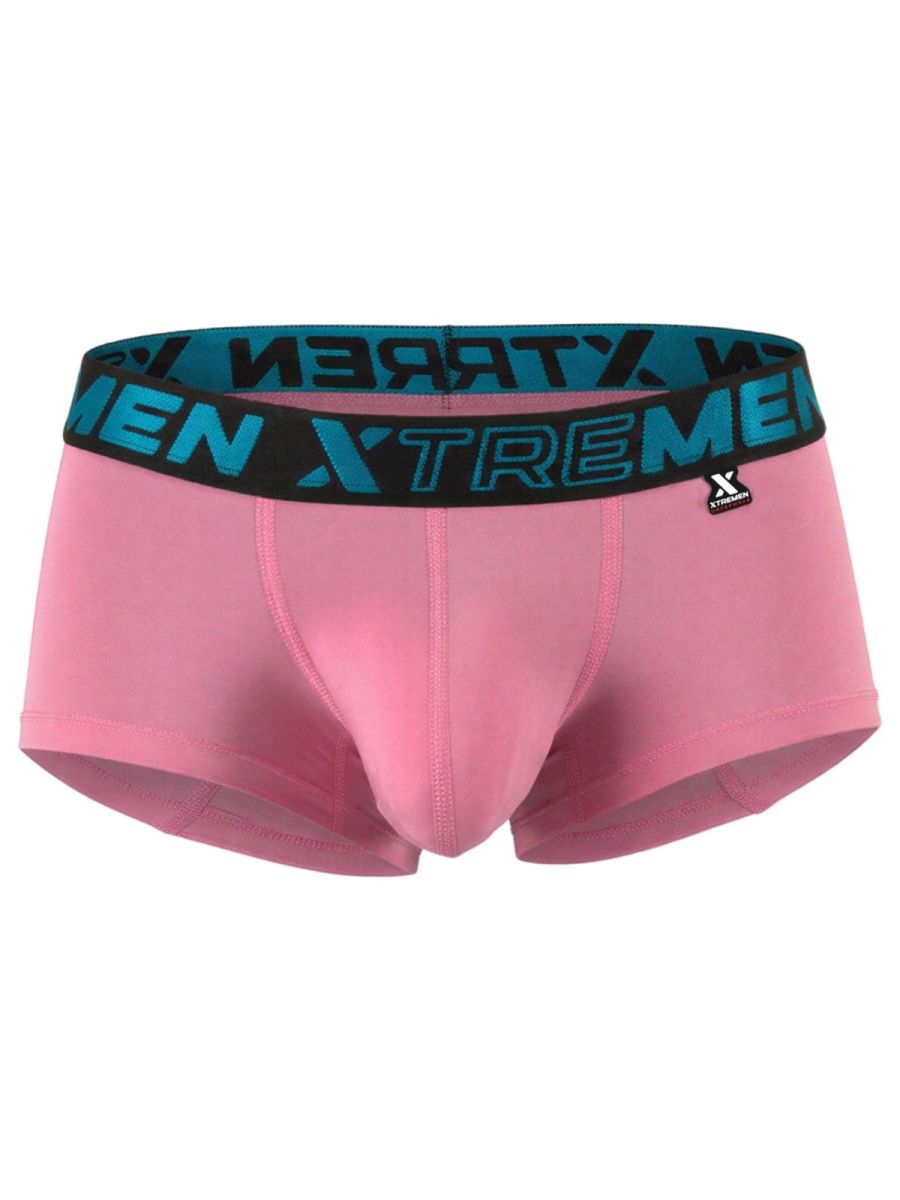 Xtremen 91272 Men's Underwear Sleek Microfiber Trunks Color Pink