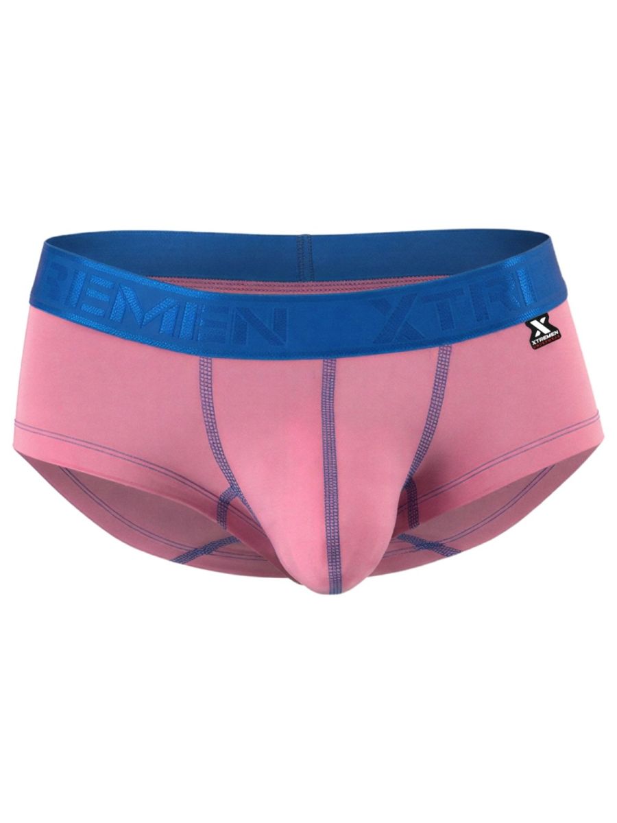 Xtremen 91273 Men's Underwear Sleek Athletic Microfiber Briefs Color Pink