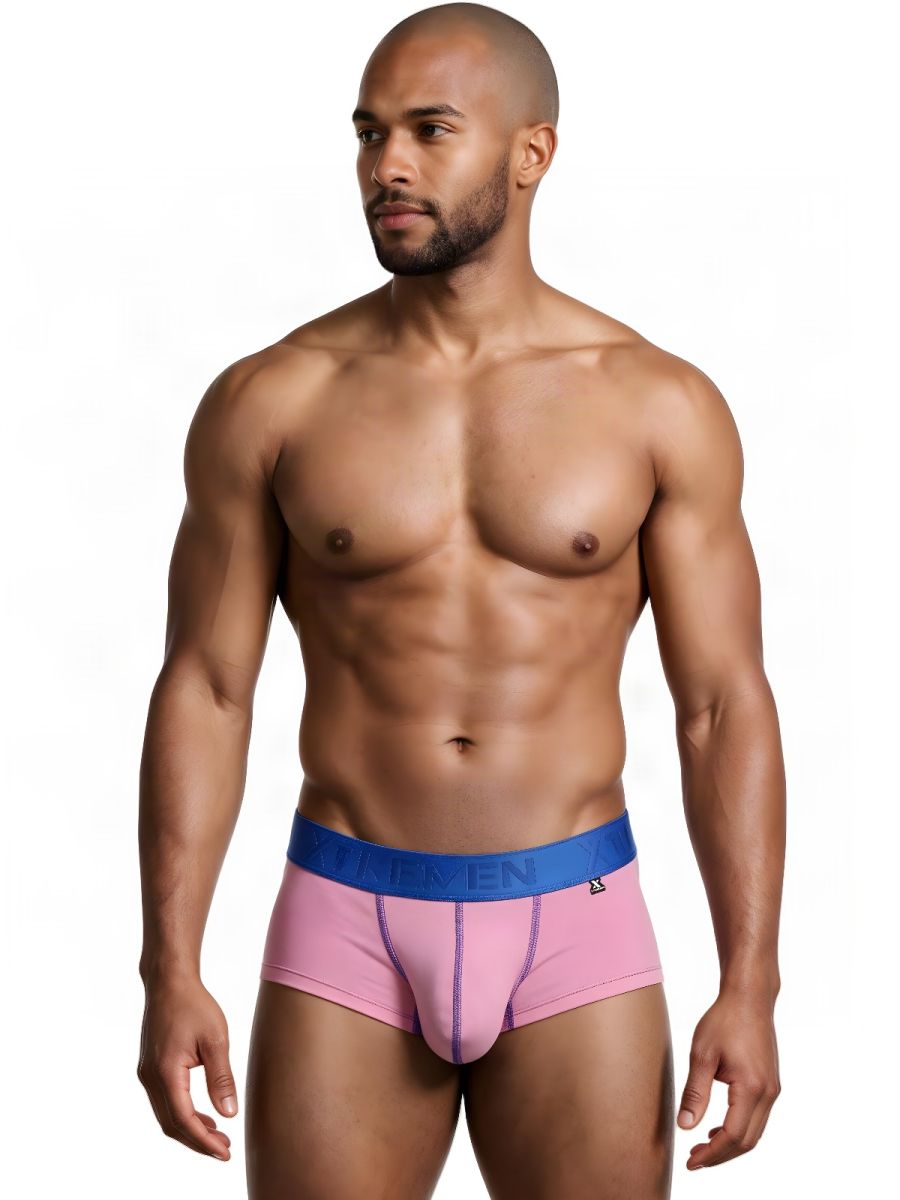 Xtremen 91273 Men's Underwear Sleek Athletic Microfiber Briefs Color Pink