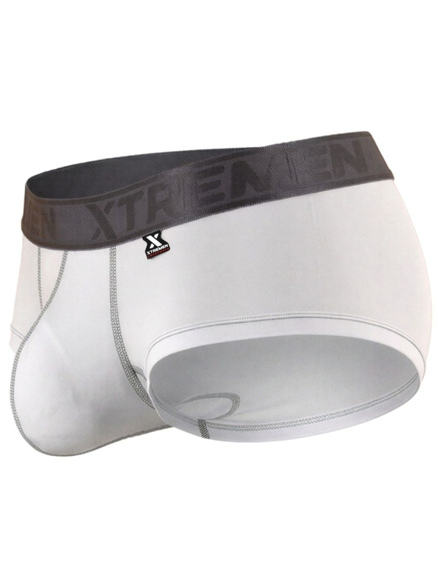 Xtremen 91273 Men's Underwear Sleek Athletic Microfiber Briefs Color White
