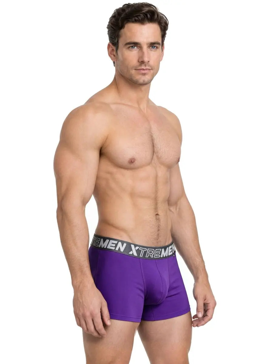 Xtremen 91274 Herren-Unterwäsche Mikrofaser-Trunks für täglichen Halt Farbe Lila