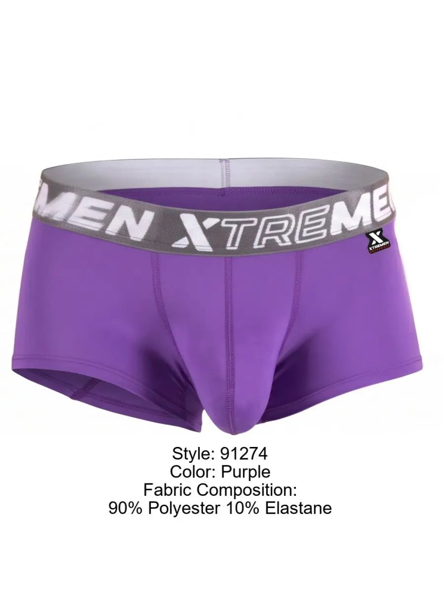Xtremen 91274 Herren-Unterwäsche Mikrofaser-Trunks für täglichen Halt Farbe Lila