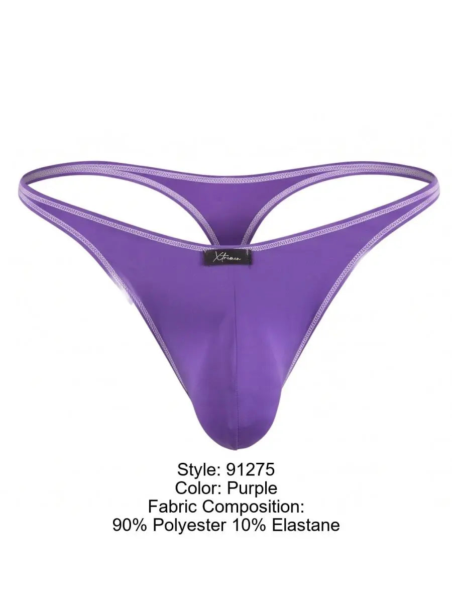 Xtremen 91275 Ropa interior para hombre Tangas de microfibra Sleek Color Morado