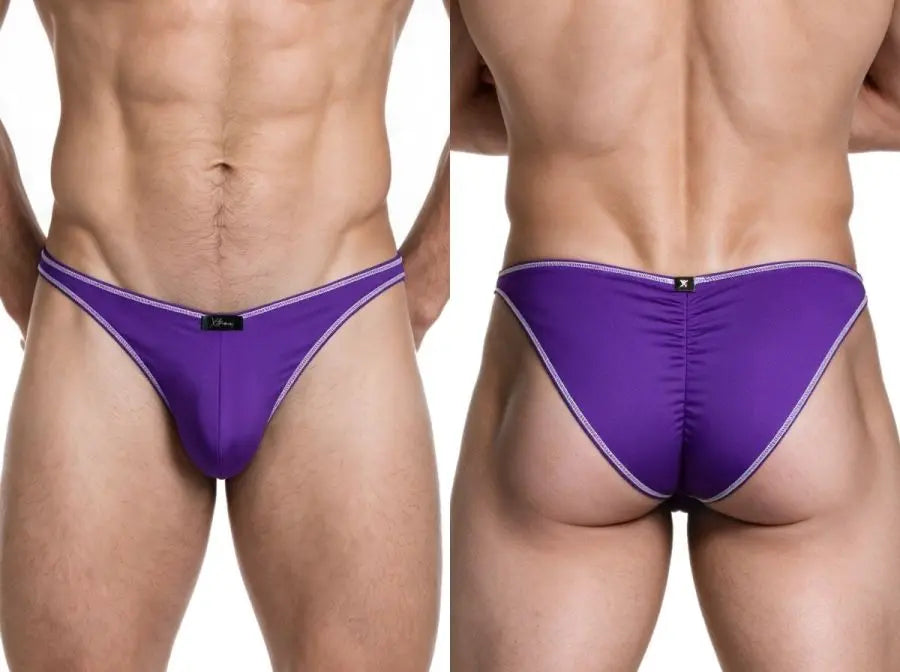 Xtremen 91276 Ropa interior para hombre Bikini de microfibra elegante Color morado
