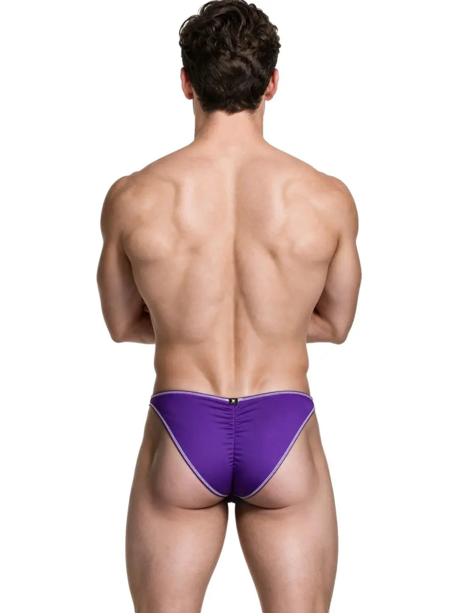 Xtremen 91276 Ropa interior para hombre Bikini de microfibra elegante Color morado