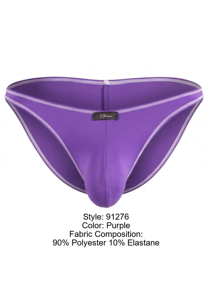 Xtremen 91276 Ropa interior para hombre Bikini de microfibra elegante Color morado