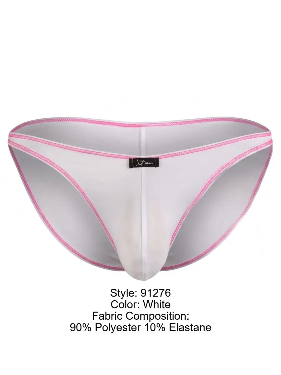 Xtremen 91276 Ropa interior para hombre Bikini elegante de microfibra Color blanco