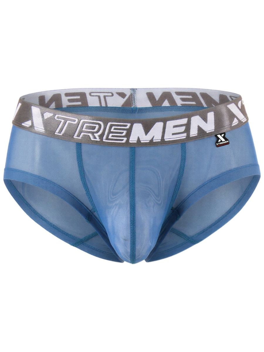Xtremen 91279 Men's Underwear Microfiber Mesh Breathable Briefs Color Blue