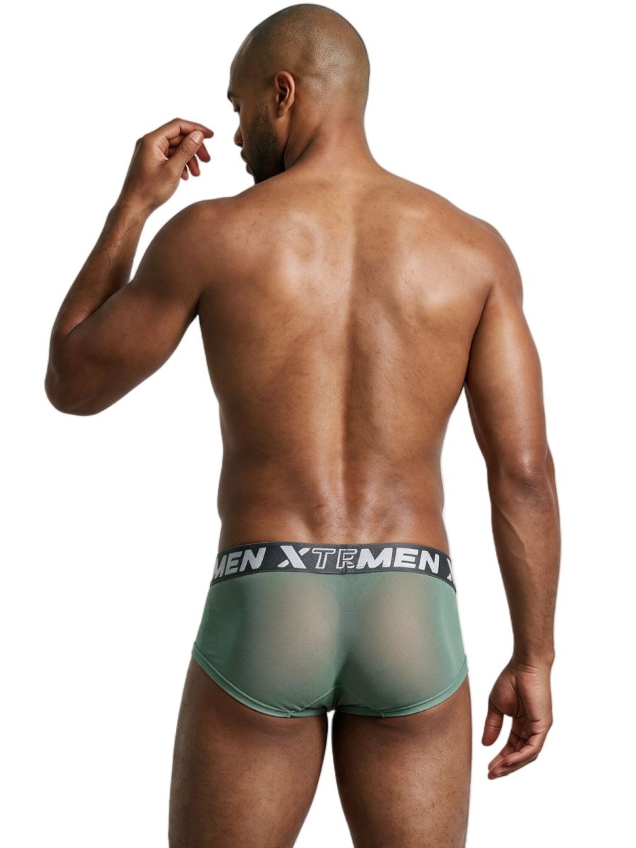 Xtremen 91279 Men's Underwear Microfiber Mesh Breathable Briefs Color Green