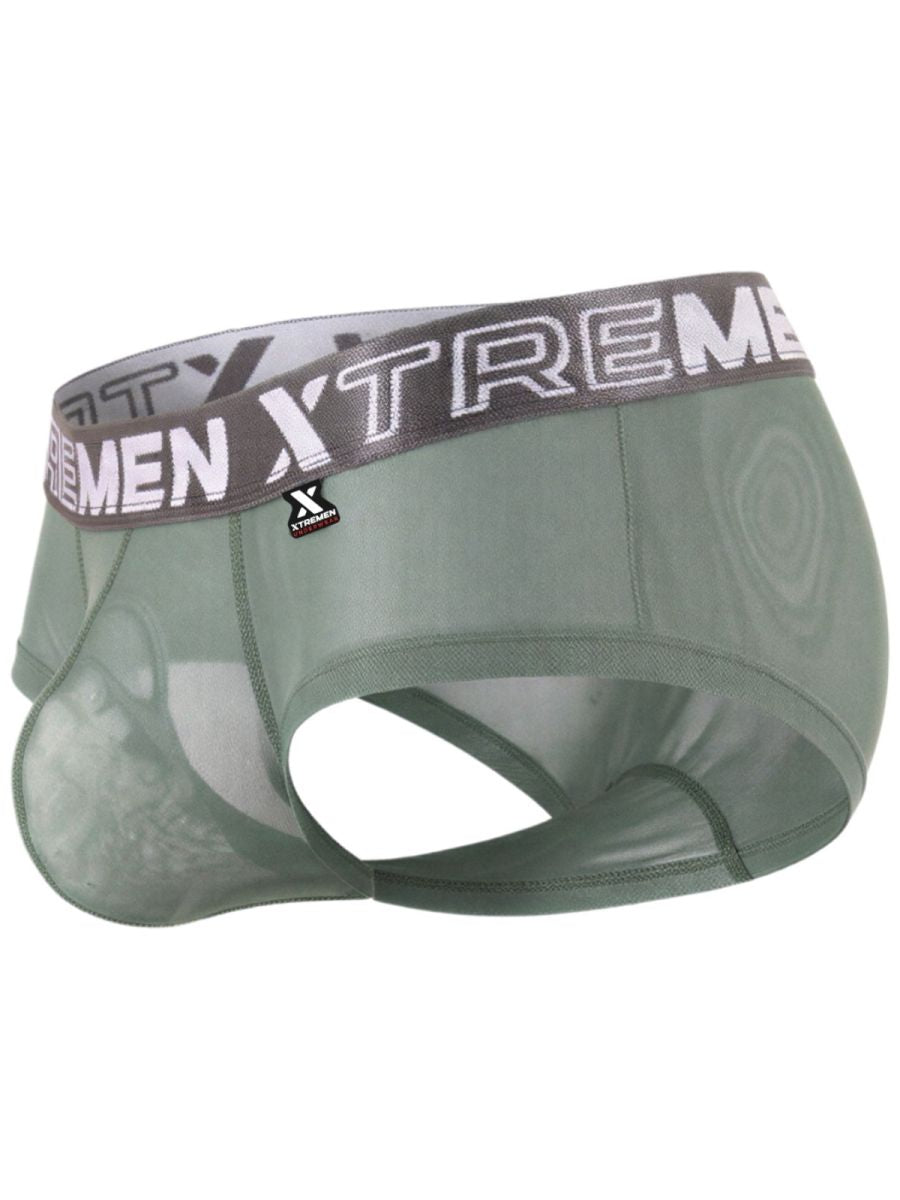 Xtremen 91279 Men's Underwear Microfiber Mesh Breathable Briefs Color Green