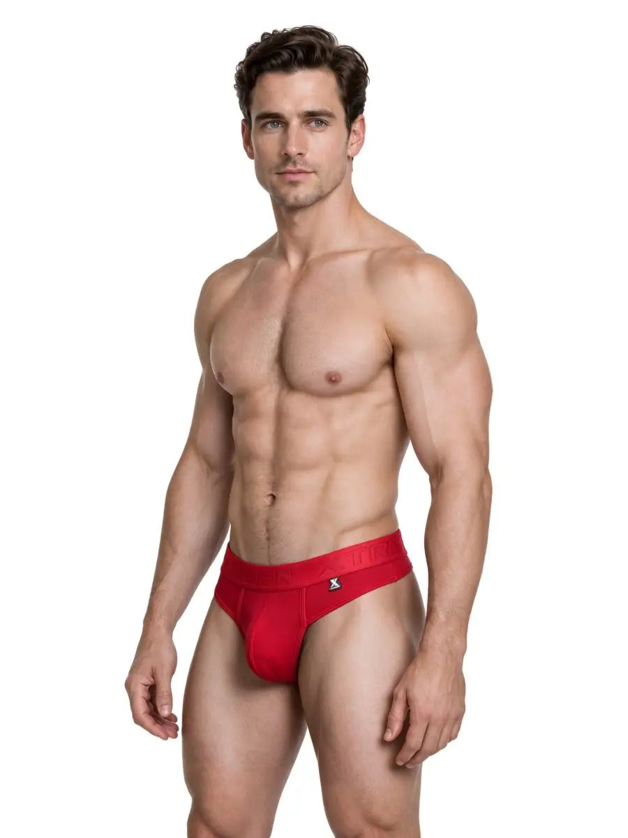 Xtremen 91281 Herrenunterwäsche Elegante Mikrofaser-Strings Farbe Rot