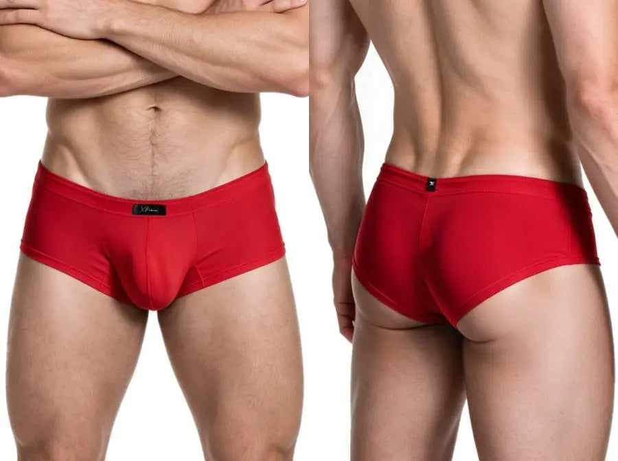 Xtremen 91282 Ropa interior para hombre Calzoncillos slip de microfibra Sleek Color rojo