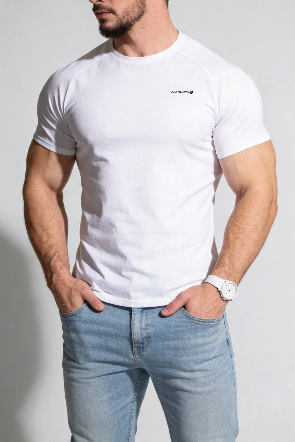 Jed North Men's Titan 2.0 Muscle-Fit T-Shirt - White