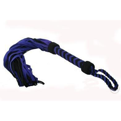 Flogger de ante negro y azul