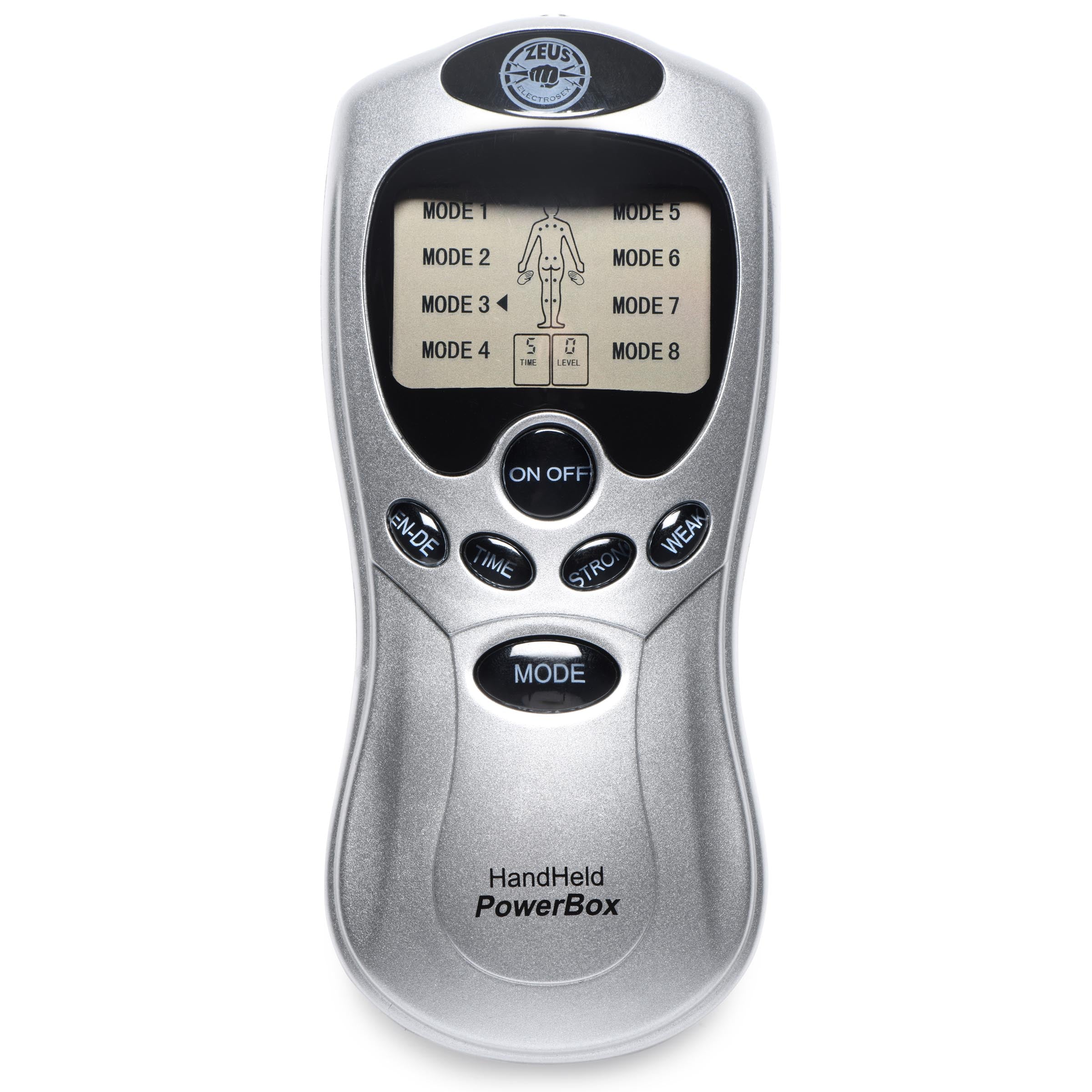 Zeus Electrosex Zeus Electrosex Handheld Power Box with Black Silicone Pads