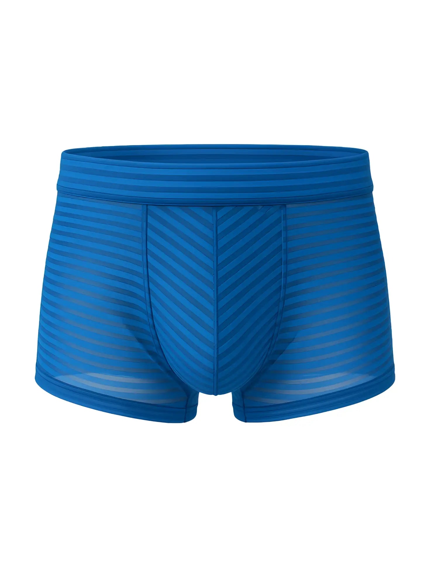 Blue striped activestripe nylon trunk men’s boxer briefs with textured form-fitting design
