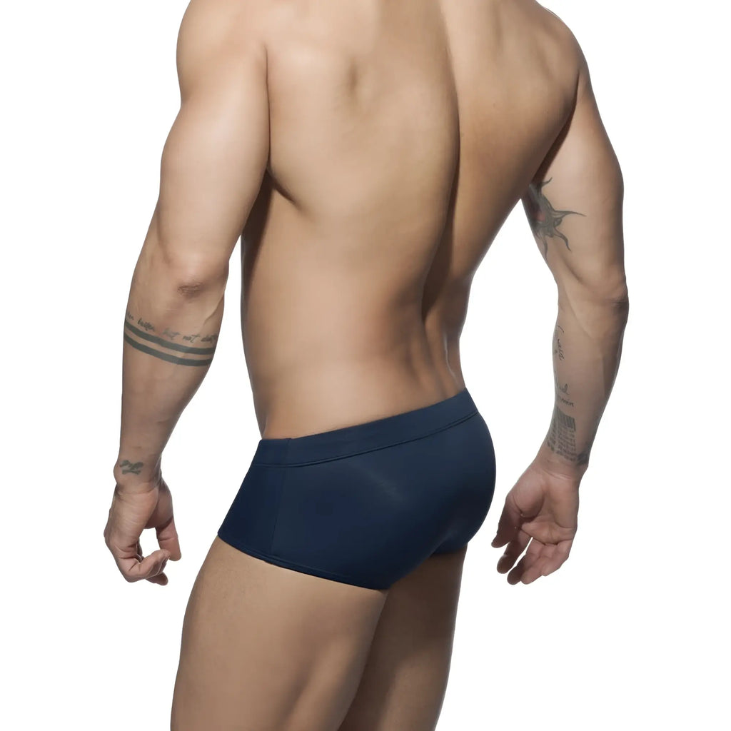 Navy blue ad basic sunga briefs with smooth form-fitting design offering comfortable swimwear fit