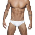 White AD BASIC swim brief with subtle logo on waistband designed for comfortable and stylish swimwear use
