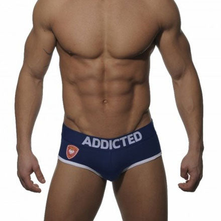 Calzoncillos tipo slip Addicted Police azul marino AD144 talla M