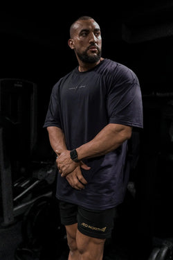 Camiseta oversize para hombre Jed North Energy - Gris oscuro