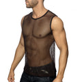 Addicted Openwork Fabric Tank Top - Brown