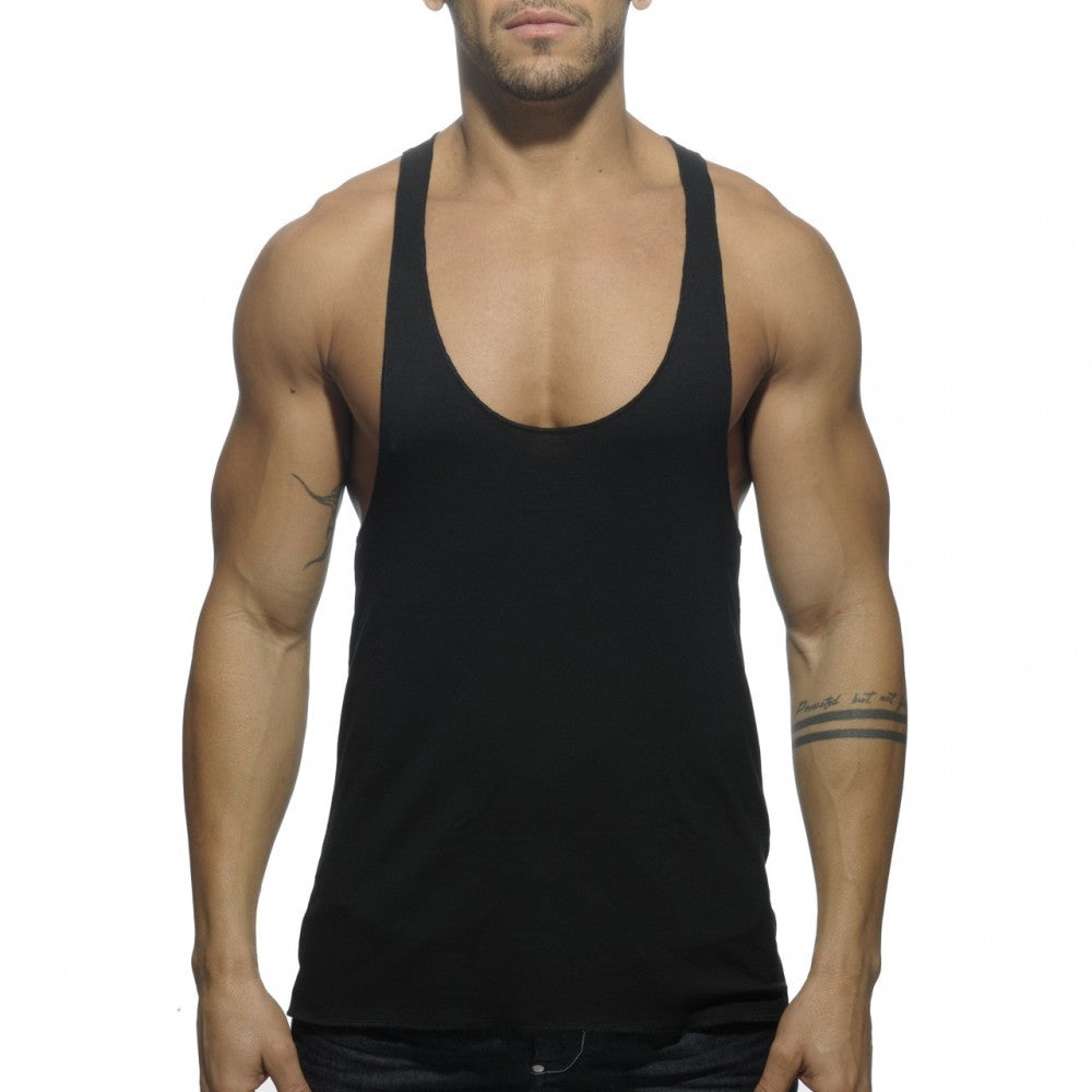 Addicted Men's Tank Back Printed - Black