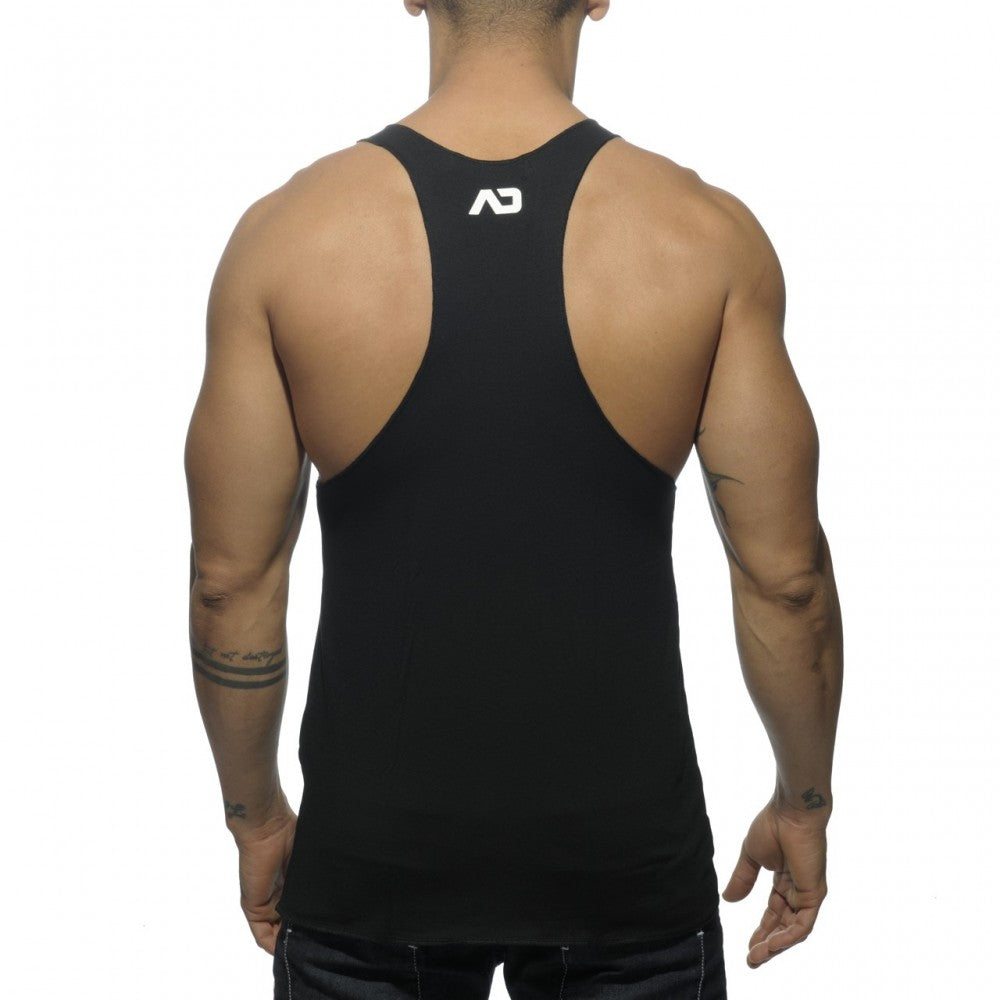 Addicted Men's Tank Back Printed - Black