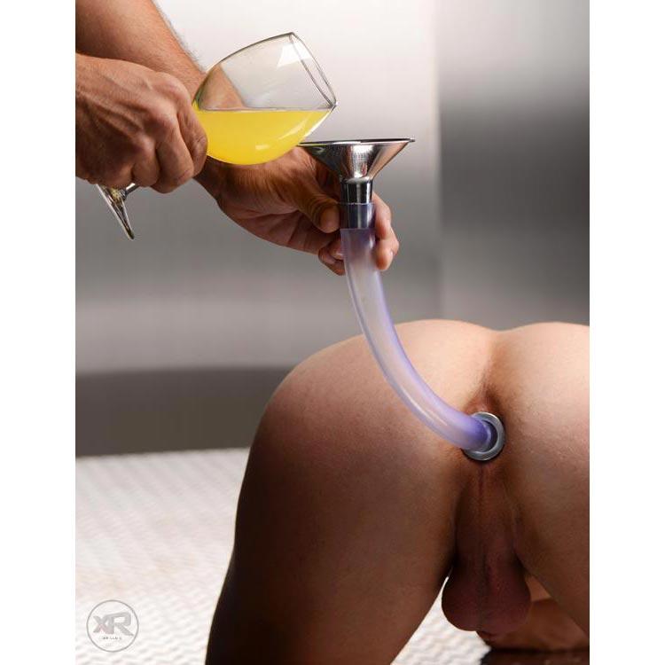 Edelstahl-Anal-Funnel mit hohlem Analplug