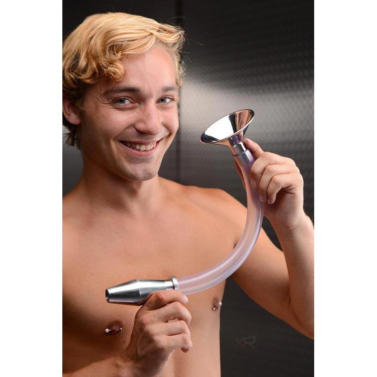 Edelstahl-Anal-Funnel mit hohlem Analplug