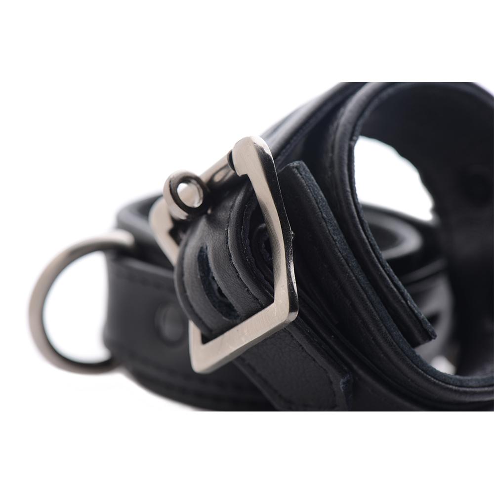 Black Premium Leather Collar and Cuffs