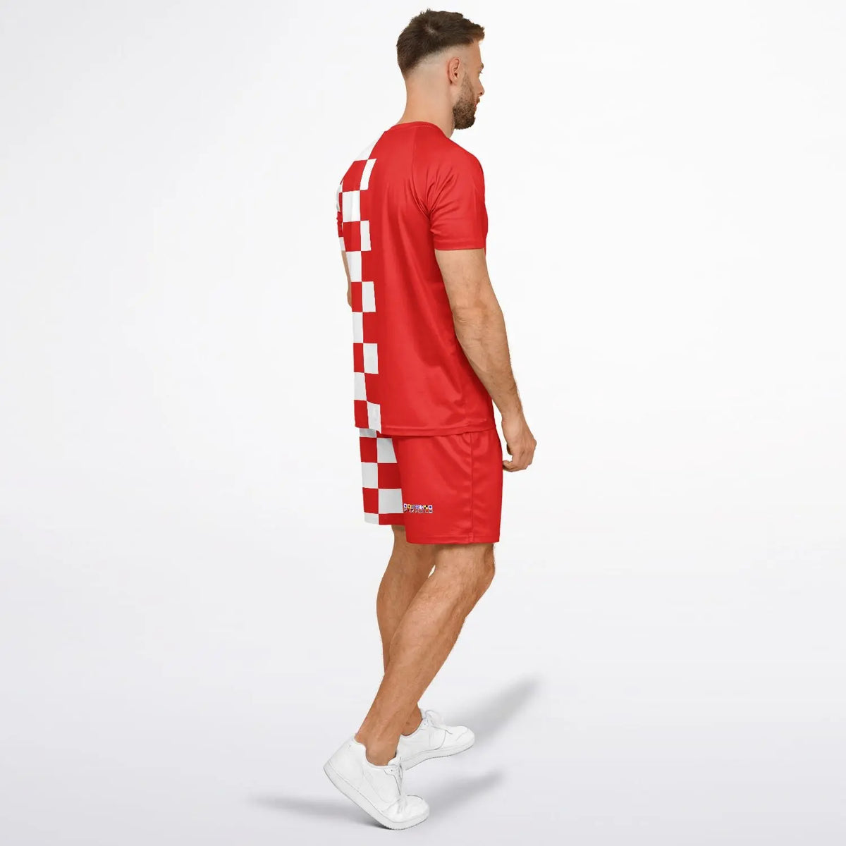Conjunto de pantalón corto y top Maris Equi para hombre inspirado en la bandera de señales náuticas "DANGER"