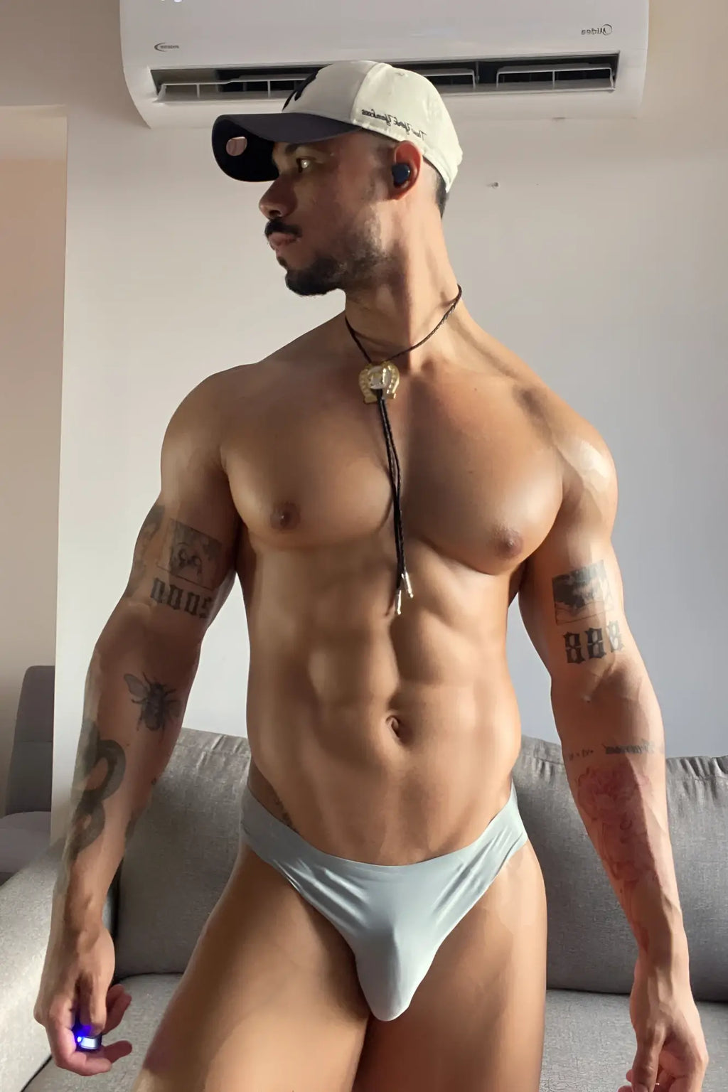 Light gray After-Hours silky seamless briefs with a snug, silky, form-fitting design for comfortable wear