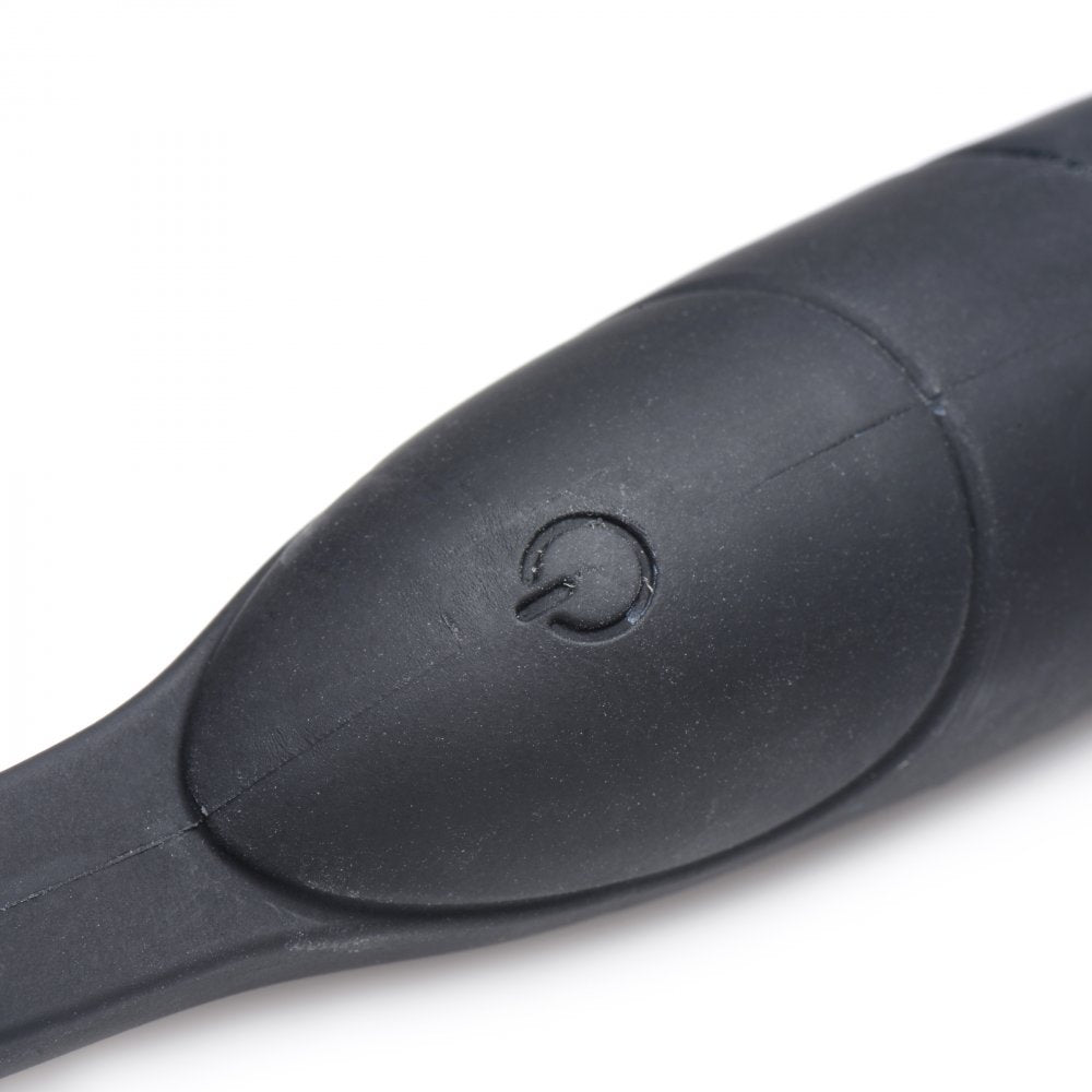 Alpha Pro 10X P-Bomb Silicone Cock and Ball Ring with Vibrating Anal Plug