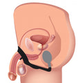 Alpha Pro 10X P-Bomb Silicone Cock and Ball Ring with Vibrating Anal Plug